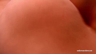 Big tits brunette Mia underwater naked