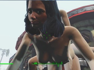 Лесби секс прямо на дороге к деревне | Fallout 4 Vault Girls
