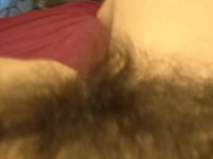  CURLY Mega HAIRY Pussy Pink Clit Clitoris Finger Penetration Giggle