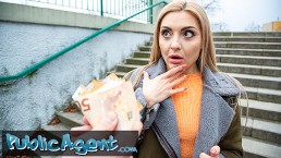 Public Agent俄罗斯Blonde Caty Kiss爱大鸡巴