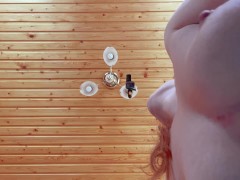 EXERCISE YOGA WITH ME! ASMR Curvy Big Tits Pale Ginger Redhead Hairy Pussy