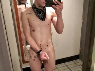Blonde Twink has Massive Cumshot in a NYC Hotel