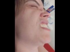 Buttons Face Close Up POV - Orgasm at 3:50