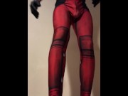 Preview 2 of WANKING in my New DEADPOOL Outfit ** Rock HARD COCK & Super HORNY **