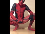 Preview 6 of WANKING in my New DEADPOOL Outfit ** Rock HARD COCK & Super HORNY **