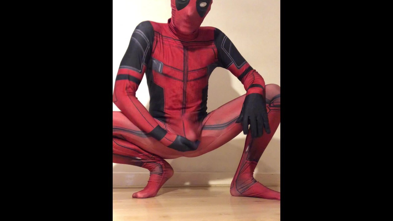 WANKING in my New DEADPOOL Outfit ** Rock HARD COCK & Super HORNY **