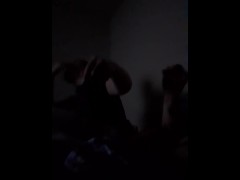 Wife eats fruit roll up off big dick