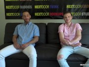 Preview 2 of NextDoorCasting - Xavier Cole's First Time Bottom