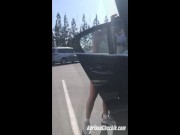 Preview 2 of Adriana Chechik Pees in the parking lot twice