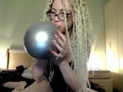 Preview 2 of Blow balloon and pop with my long fingernails