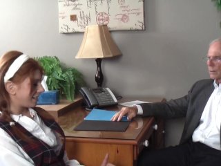 GIRL JERKS OFF HER PRINCIPAL AT SCHOOL