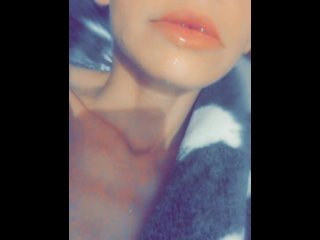 blonde, solo female, vertical video, drool