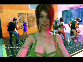 visual novel game, babe, 3d, big tits