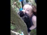 Slutty teen fucks bbc in the woods