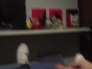 Straight man plays around after cuming