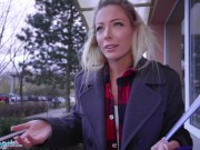 Preview 3 of Public Agent Blonde Ozzie Isabelle Deltore fucks to save the bush