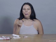 Preview 6 of Porn Stars Eating: Missy Martinez Fondles Fruit Roll-Ups