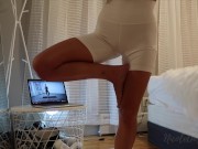 Preview 2 of Stretch My Pussy! Getting Soaking Wet and Horny During Yoga Workout