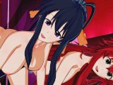 High School DxD - Rias Gremory X Akeno Threesome Hentai