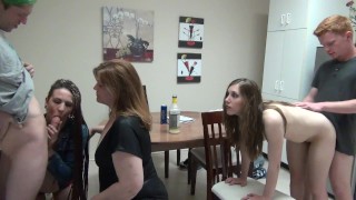 3 FEMALE ROBOTS SUCK & FUCK IN ROBOT ORGY