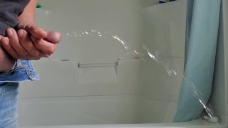 I'm Pissing While Squeezing My Cock