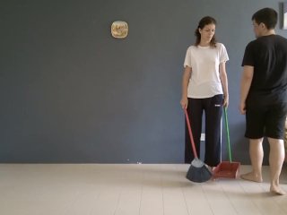 She_Gets Pantsed_While Doing House Chores