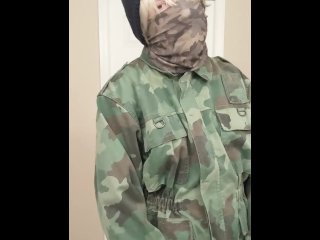 Military Femboy Teases You and Shows His Cock