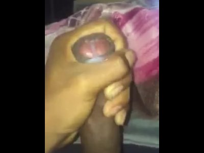 Big Black Gay dick solo cumshort