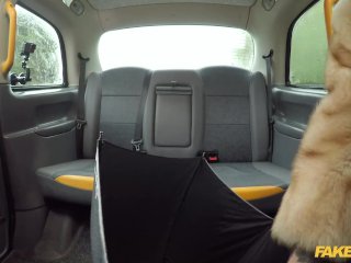 Fake Taxi Ava Austen rides a big black dildo on the backseat screenshot number 0