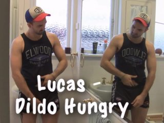 Lucas An Aussie Top Loves a Dildo and Makes Him Shoot Big Cum Loads