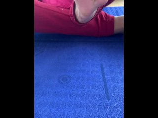 Cute_Girl Teases_You While Stretching_Toes and Feet During Yoga Session