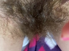 extreme close up scenes on my hairy pussy big bush fetish video 4k HD