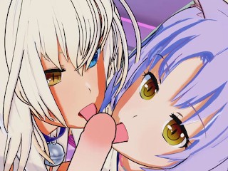 Nekopara - Futa Maple X Coconut and Cinnamon Threesome Hentai