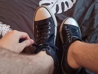 I take off my shoes from these legs