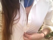 Preview 3 of Nofaceotaku: First time showing boobs in public