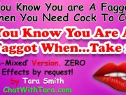 Preview 1 of U Know U R A Faggot When... Un-Mixed Version by Request. Tara Smith Erotica