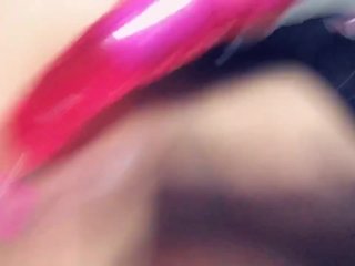 Two Vibrators In tight PINK PUSSY