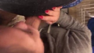 Quick blowjob at friends house. Go follow tinyjade for more content. 