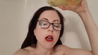 Golden Showering and Smearing my Makeup With My Own Piss