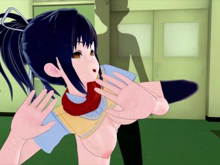 masturbation, big boobs, 3d変態, senran kagura