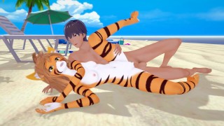 (3D Hentai)(Furry) Tiger Flora