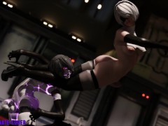 3D Comic Nier Futa Yorha 2B Clone Battle