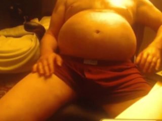contraction, belly moving, solo male, birth fetish