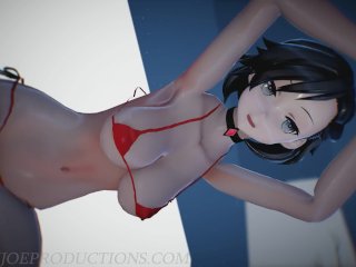 hentai music video, anime, solo female, mmd