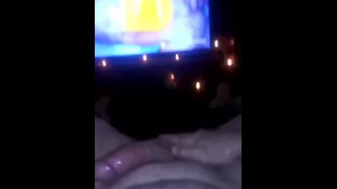 Hubby jerks to wife's porn together