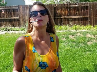 Truly Smoking in her Sundress