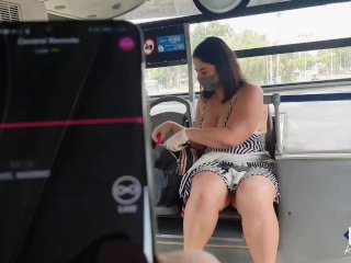 Stranger_Controls My Vibrator Till I Squirt on the Bus+then_Steals My_Thong
