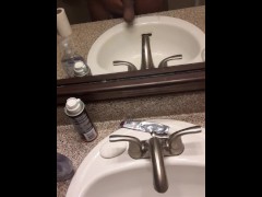 Long bbc jerksoff in bathroom pt.2