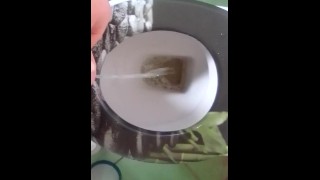 Piss in a toilet