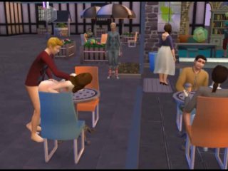 Fucked a girl in a cafe in full view of  Pc game